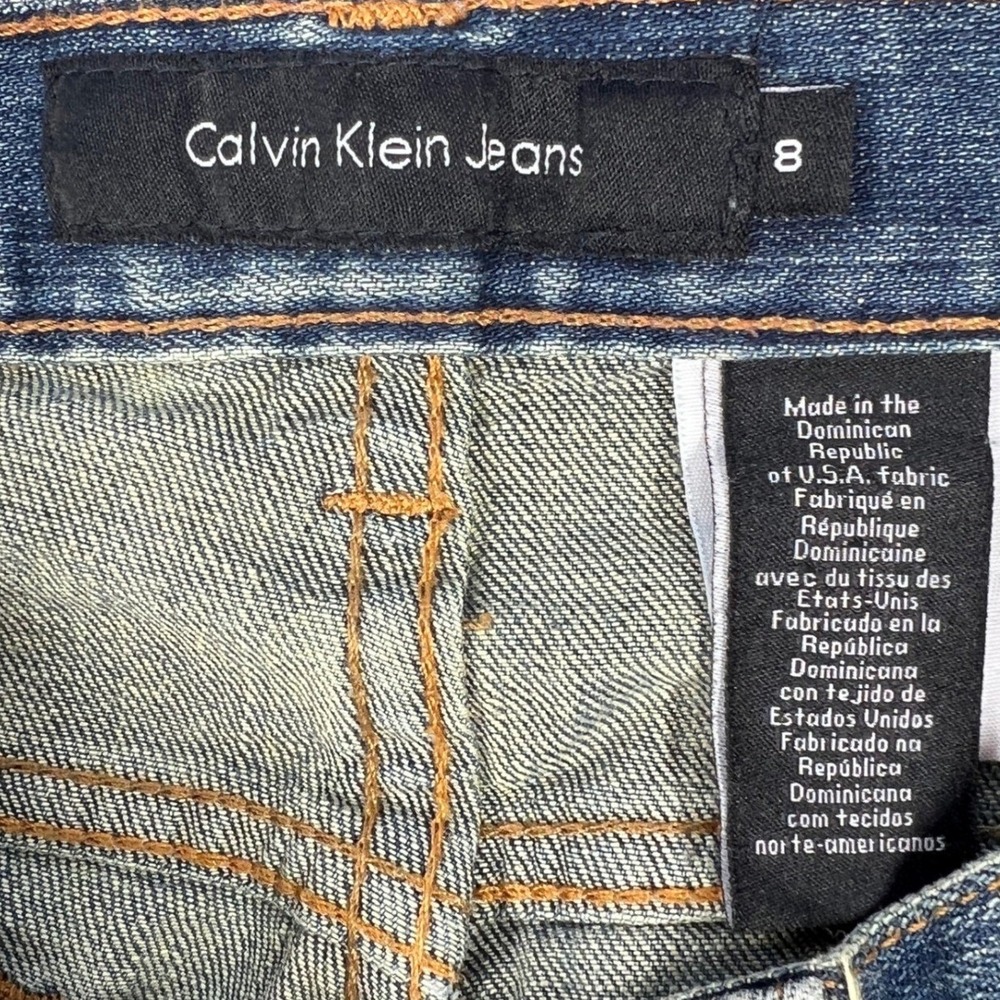 Calvin Klein Blue Low Rise Bootcut Stretch Jeans Womens 8 - Picture 5 of 9